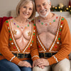 Custom Funny Ugly Sweatshirt - Personalized Anniversary Christmas Wedding Gifts For Husband And Wife, Him And Her - Naughty, Nice And Merry