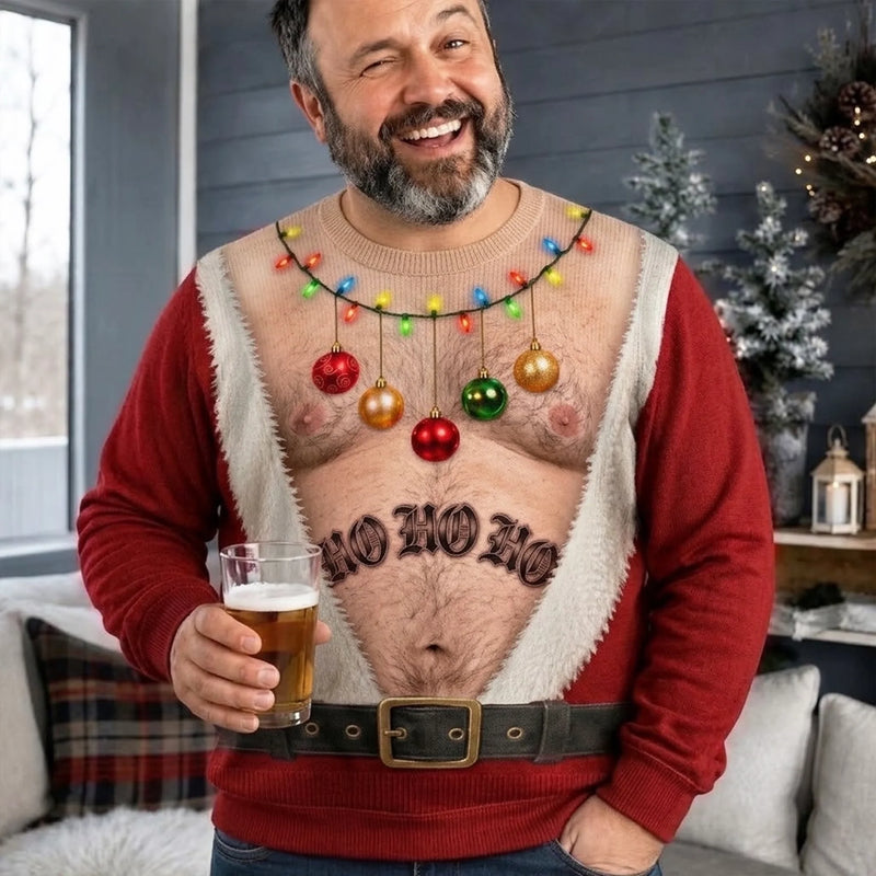 Custom Funny Ugly Sweatshirt - Personalized Anniversary Christmas Wedding Gifts For Husband And Wife, Him And Her - Wild Hearts, Merry Souls