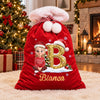 Custom Velvet Pom-Pom Sack - Personalized Christmas Birthday Gifts For Mom, Dad, Brother, Sister - Merry Hearts Together