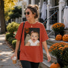 Custom Photo Funny Baby Selfie With Boo Comfort T-Shirt - Personalized Halloween Birthday Gifts For  Kids, Babies - Sweetest Little Boo Ever
