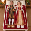 Custom Blanket - Personalized Anniversary Wedding Gifts For Husband And Wife, Him And Her - My King And My Queen