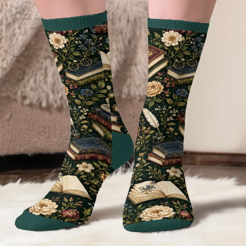 Custom Shh I'm Reading Crew Socks - Personalized Bookish Gifts For Book Lovers, Bookworms, Readers - Stay Cozy & Read