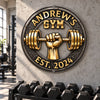 Custom Shaped Metal Sign - Personalized Gym Gifts For Him, Her, Brother, Sister - Welcome To My Fitness Zone