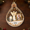 Custom Photo Acrylic Ornament - Personalized Christmas Memorial Sympathy Gifts For Loss Of Mom, Dad - Peaceful Rest In Angel Wings