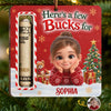 Custom Photo Wooden Money Holder Ornament - Personalized Christmas Birthday Gifts For Kids - Little Buck Big Cheer