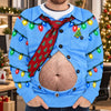 Custom Funny Ugly Sweatshirt - Personalized Christmas Birthday Gifts For Husband, Son, Grandson, Brother, Grandpa, Dad, Yourself - Dressed Up And Ready To Party
