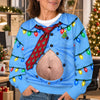Custom Funny Ugly Sweatshirt - Personalized Christmas Birthday Gifts For Husband, Son, Grandson, Brother, Grandpa, Dad, Yourself - Dressed Up And Ready To Party