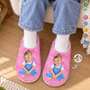 Custom Photo Fluffy Slippers - Personalized Christmas Birthday Gifts For Kids - Comfy Days Start Here