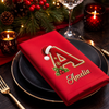 Custom Cotton Napkin - Personalized Christmas Birthday Gifts For Mom, Dad, Brother, Sister - Velvet Pearl Holiday Cheer