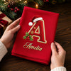 Custom Cotton Napkin - Personalized Christmas Birthday Gifts For Mom, Dad, Brother, Sister - Velvet Pearl Holiday Cheer