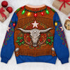 Custom Funny Ugly Sweatshirt - Personalized Christmas Birthday Gifts For Husband, Son, Grandson, Brother, Grandpa, Dad, Yourself - Best Cowboy In The Town