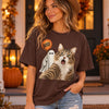 Custom Photo Funny Dog Selfie With Boo T-Shirt - Personalized Halloween Gifts For Dog Cat Lovers, Dog Dad And Mom, Cat Owners - Too Spooked To Behave