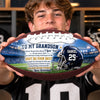 Custom Leather Football - Personalized Birthday Gifts For Son, Grandson, American Football Lovers, Sports Fans, Sports Lovers - Forever Proud Of You Always