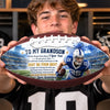 Custom Photo Leather Football - Personalized Birthday Gifts For Son, Grandson, American Football Lovers, Sports Fans, Sports Lovers - Born To Be A Champion