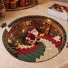 Custom Round Jigsaw Puzzle - Personalized Christmas Birthday Gifts For Kids - Santa In The House