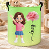 Custom Laundry Basket - Personalized Birthday Gifts For Kids - Pure Floral Girl Joy