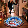 Custom Snowman Quilted Round Mat - Personalized Christmas Birthday Gifts For Mom, Dad, Brother, Sister - Season Of Joy And Love