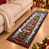 Custom Runner Rug - Personalized Christmas Birthday Gifts For Grandma, Grandpa - Riding Home For Christmas