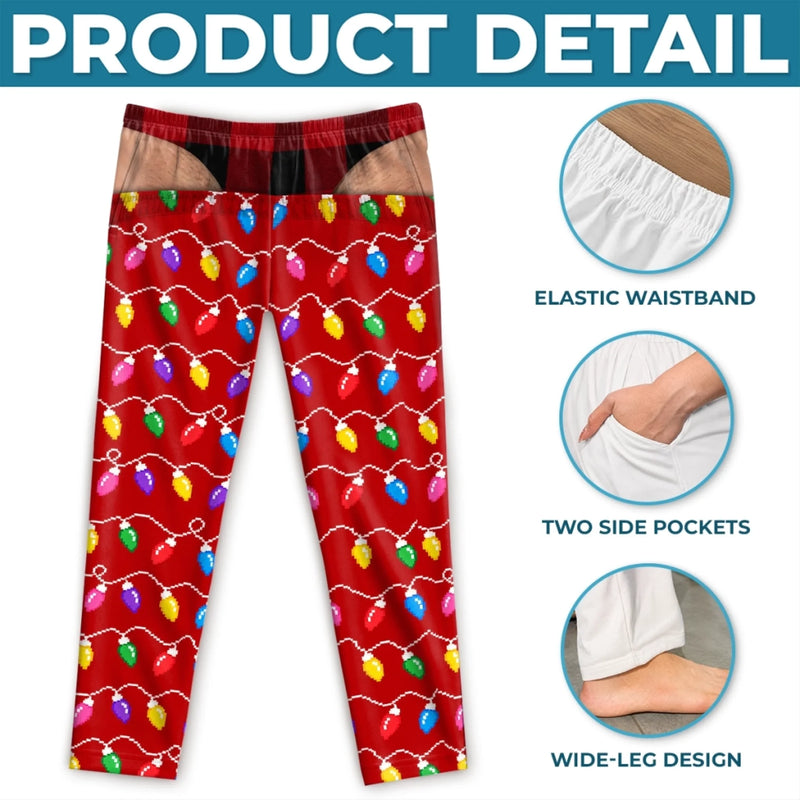 Custom Funny Pajama Pants - Personalized Christmas Birthday Gifts For Husband, Son, Grandson, Brother, Grandpa, Dad, Yourself - Santa Took The Day Off