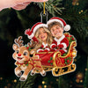 Custom Photo Acrylic Ornament - Personalized Anniversary Christmas Wedding Gifts For Husband And Wife, Him And Her - Riding Into Christmas With You