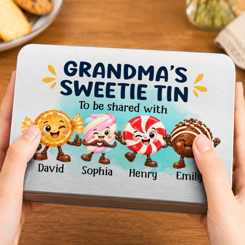 Custom Metal Tin - Personalized Birthday Gifts For Grandma, Grandpa - Sweet Days With Grandma