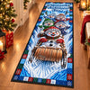 Custom Snowman Runner Rug - Personalized Christmas Birthday Gifts For Grandma, Grandpa - The Merriest Journey Of All
