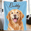 Custom Photo Crochet Effect Blanket - Personalized Birthday Gifts 
For Dog Cat Lovers, Dog Dad And Mom, Cat Owners - My Warmest Little Friend