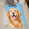 Custom Photo Crochet Effect Blanket - Personalized Birthday Gifts 
For Dog Cat Lovers, Dog Dad And Mom, Cat Owners - My Warmest Little Friend
