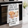 Custom Kitchen Towel - Personalized Birthday Gifts For Sourdough Bakers, Bread Bakers - Born To Bake Sourdough Bread
