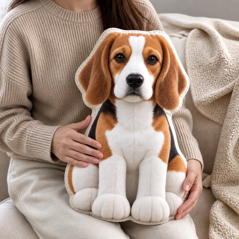 Custom Photo Shaped Pillow - Personalized Pet Memorial Sympathy Gifts For Dogs, Cats - Your Daily Furry Hug