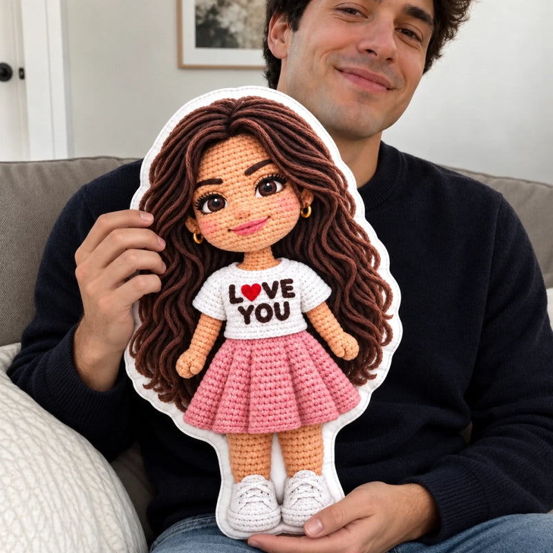 Custom Photo Shaped Pillow - Personalized Anniversary Wedding Gifts For Husband And Wife, Him And Her - Forever Us