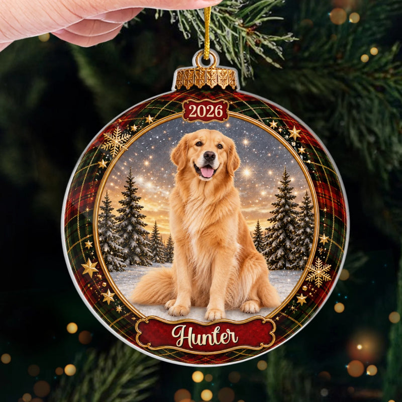 Custom Photo Acrylic Ornament - Personalized Christmas Birthday Gifts For Dog Cat Lovers, Dog Dad And Mom, Cat Owners - Deck The Halls With Fur