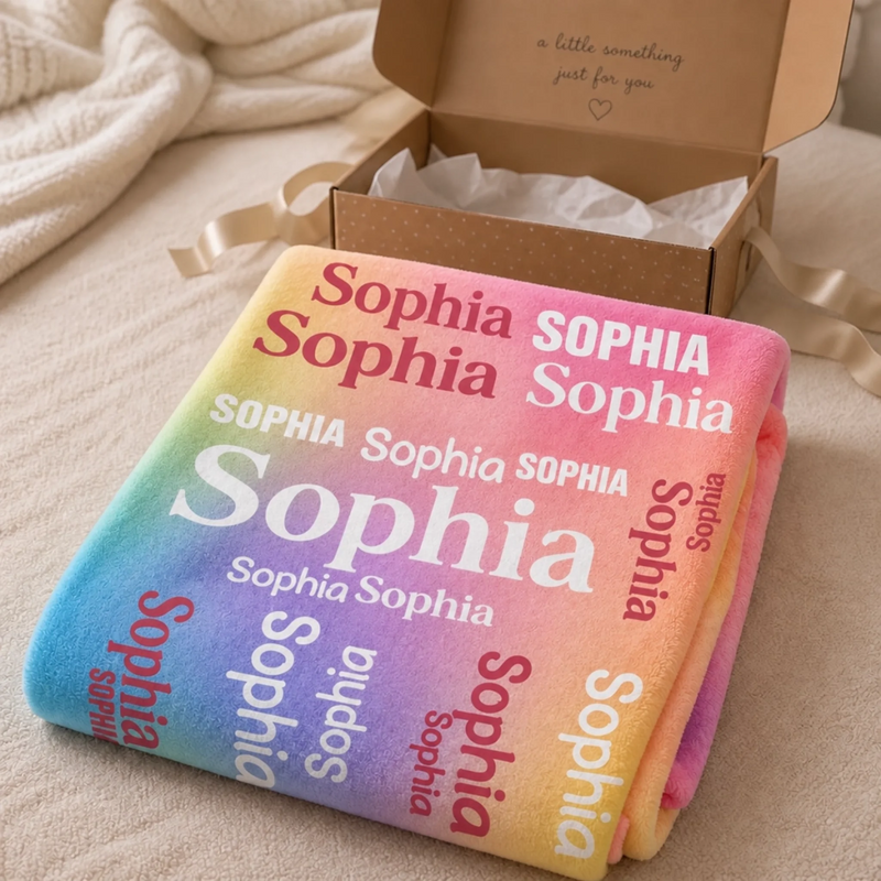 Custom Blanket - Personalized Birthday Gifts For Mom, Dad, Brother, Sister - Little Trouble Maker
