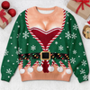 Custom Funny Ugly Sweatshirt - Personalized Christmas Birthday Gifts For Wife, Daughter, Besties, Sisters, Granddaughter, Grandma, Mom, Yourself - Sleighing This Look