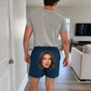 Custom Photo Casual Shorts - Personalized Birthday Gifts For Husband, Son, Grandson, Brother, Grandpa, Dad, Yourself - All Eyes On Me