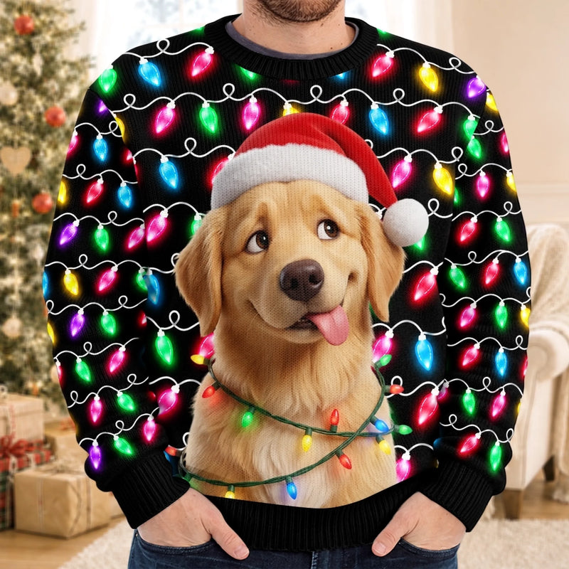 Custom Photo Christmas Dog Gifts - Personalized Ugly Sweatshirt