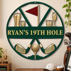 Custom Golf 19th Hole Decor - Personalized Custom Shaped Metal Sign
