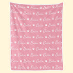 Custom Paw Print Pet Name Gifts - Personalized Blanket