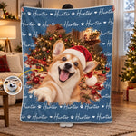 Custom Funny Dog Selfie Photo Christmas Gifts For Dog Lovers - Personalized Blanket