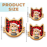 Custom Cat Photo Christmas Gifts for Cat Lovers - Personalized Acrylic Ornament