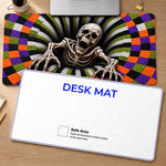 Custom Halloween Skeleton Desk Decor - Personalized Desk Mat