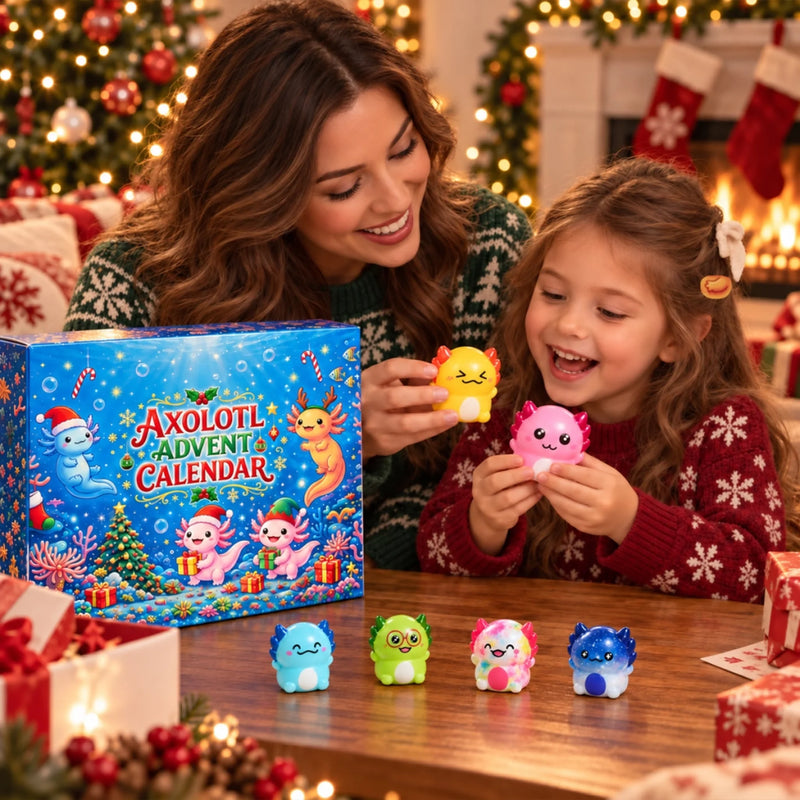 Axolotl Christmas Gifts - Axolotl Squishy Advent Calendar