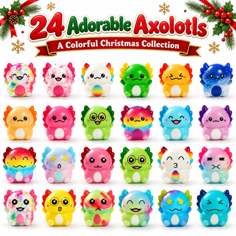 Axolotl Christmas Gifts - Axolotl Squishy Advent Calendar