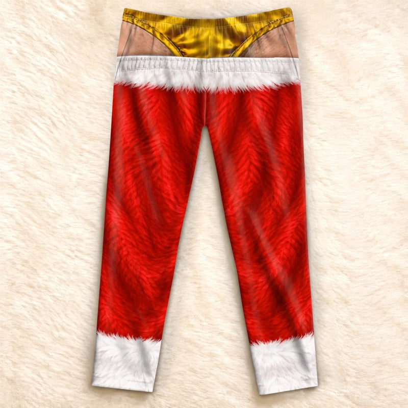 Custom Santa Style Christmas Pajama Pants - Personalized Men's Pajama Pants