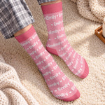 Custom Name Heart Pattern Kids Gifts - Personalized Middle Tube Socks