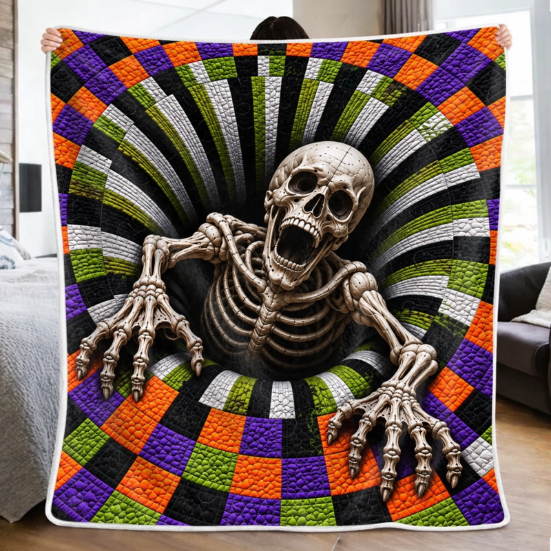 Custom Halloween Skeleton Gifts - Personalized Blanket
