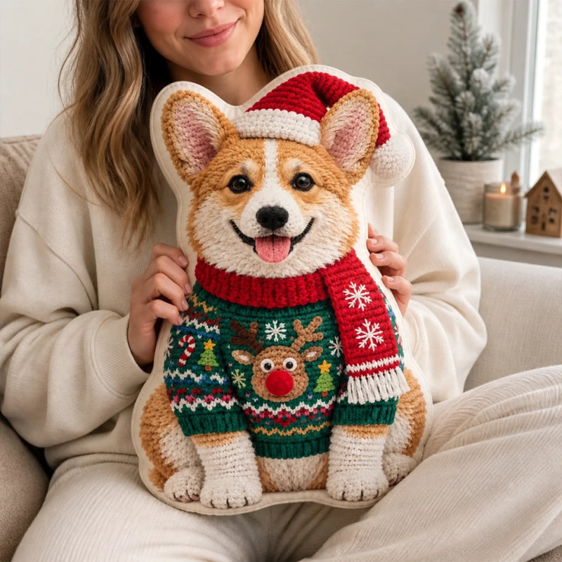 Custom Photo Christmas Pet Gifts - Personalized Shaped Pillow