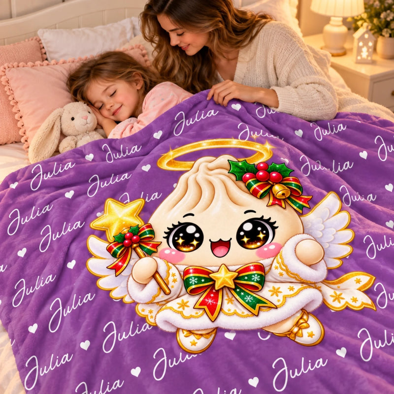 Custom Dumpling Squishy Christmas Characters Kids Gifts - Personalized Blanket