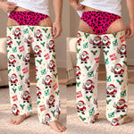 Custom Funny Christmas Pajamas For Men - Personalized Naughty Reveal Pajama Pants