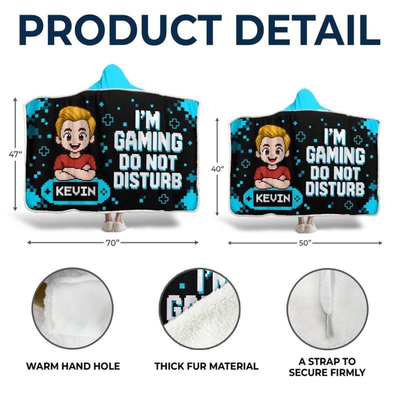 Custom Gaming Don't Disturb Kids Gifts - Personalized Snuggle Blanket
